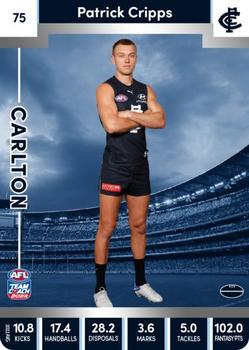 2023 AFL TeamCoach - Silver #75 Patrick Cripps Front